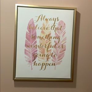Inspirational quote painting